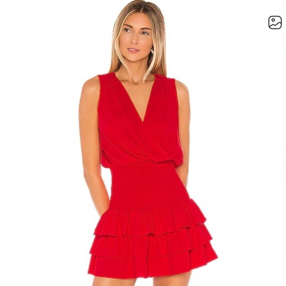 Sold Mercari Amanda Uprichard Red Chantel Dress small - Picture 1 of 6